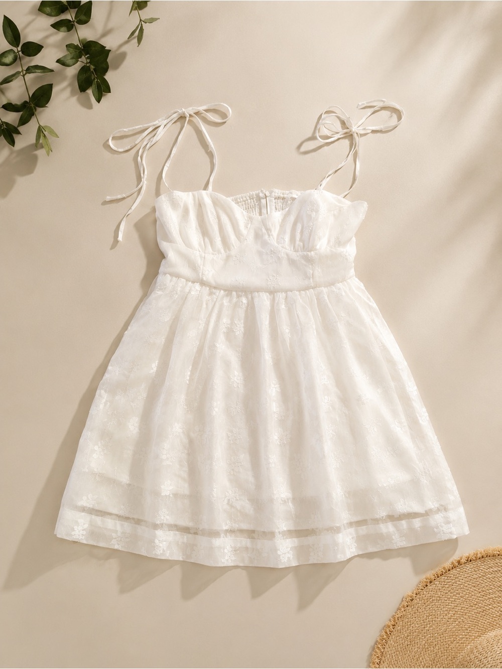 Altar’d State White Tie-Shoulder Dress